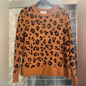 Old Navy comfy brown and black cheetah print sweater . Gently worn .